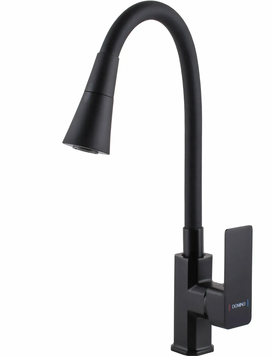 Змішувач чорний гнучкий Globus Lux GL02 фото